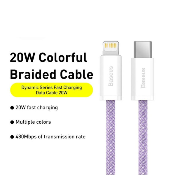 Кабель Baseus Dynamic 2 Series Fast Charging Data Cable Type-C to iP 20W 1m Purple