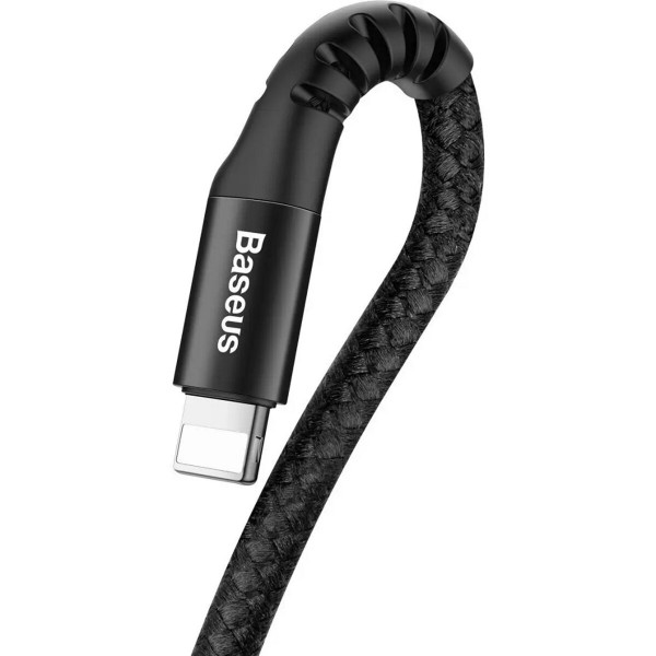 Кабель Baseus Fish eye Spring Data Cable Lightning 1m Чорний