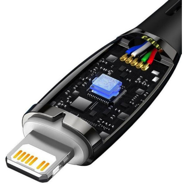Кабель Baseus Glimmer Series Fast Charging Data Cable Type-C to iP 20W 1m Black