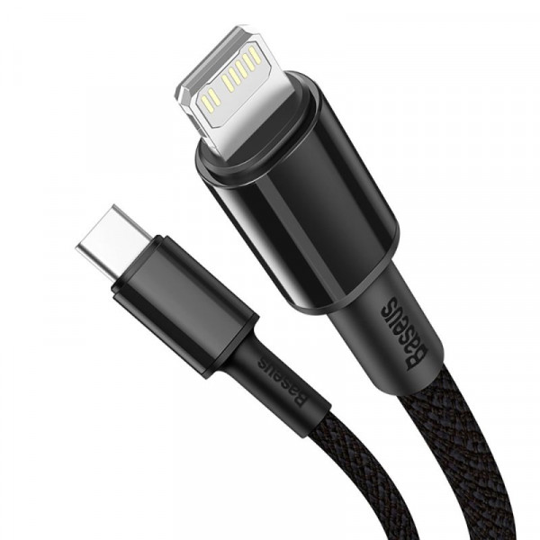 Кабель Baseus High Density Braided Fast Charging Data Cable Type-C to iP PD 20W 1m Black (CATLGD-01)