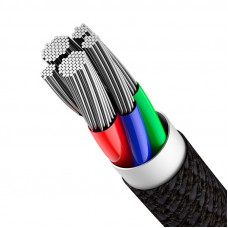 Кабель Baseus High Density Braided Fast Charging Data Cable Type-C to iP PD 20W 1m Black (CATLGD-01)