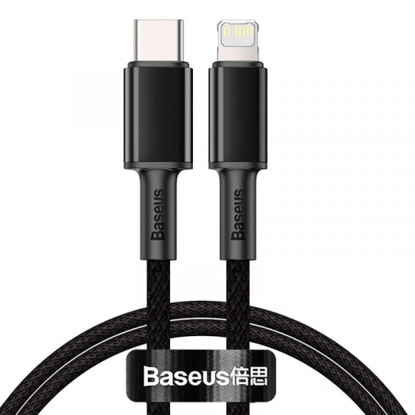 Кабель Baseus High Density Braided Fast Charging Data Cable Type-C to iP PD 20W 1m Black (CATLGD-01)