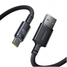 Кабель Baseus New Braided Fast Charging Cable USB-A to USB-C 100W/7.5W 1m Cosmic Black (E0426W01)