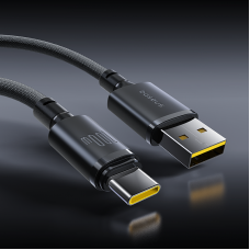 Кабель Baseus New Braided Fast Charging Cable USB-A to USB-C 100W/7.5W 1m Cosmic Black (E0426W01)
