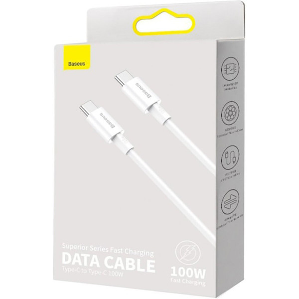 Кабель Baseus Superior Series Fast Charging Data Cable Type-C to Type-C 100W 2m White