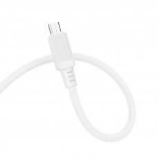 Кабель BOROFONE BX115 Lotto silicone charging data cable Micro White (6941991119651)
