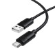 Кабель BOROFONE BX123 Leya silicone charging data cable Type-C Black (6941991124211)
