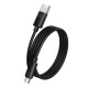 Кабель BOROFONE BX123 Leya silicone charging data cable Type-C Black (6941991124211)