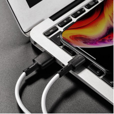Кабель BOROFONE BX31 USB to iP 2.4A, 1m, silicone, TPE connectors, Білий