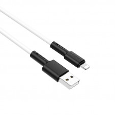 Кабель BOROFONE BX31 USB to iP 2.4A, 1m, silicone, TPE connectors, Білий