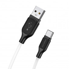 Кабель BOROFONE BX42 USB to Type-C 3A, 1m, silicone, TPE connectors, Білий