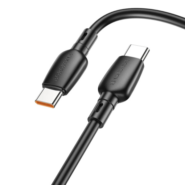 Кабель BOROFONE BX93 Super power 100W fast charging data cable Type-C to Type-C Чорний