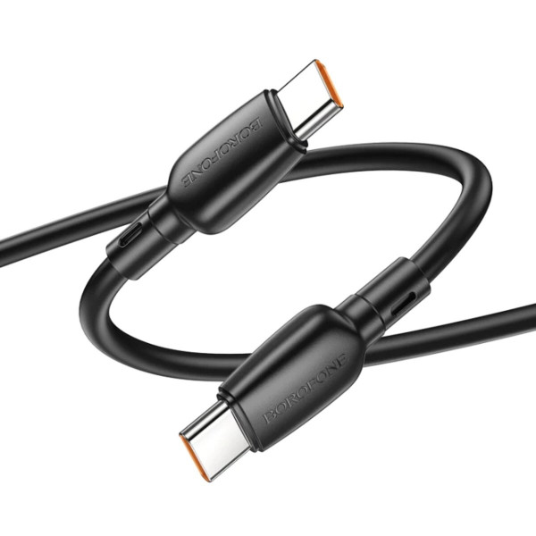 Кабель BOROFONE BX93 Super power 100W fast charging data cable Type-C to Type-C Чорний