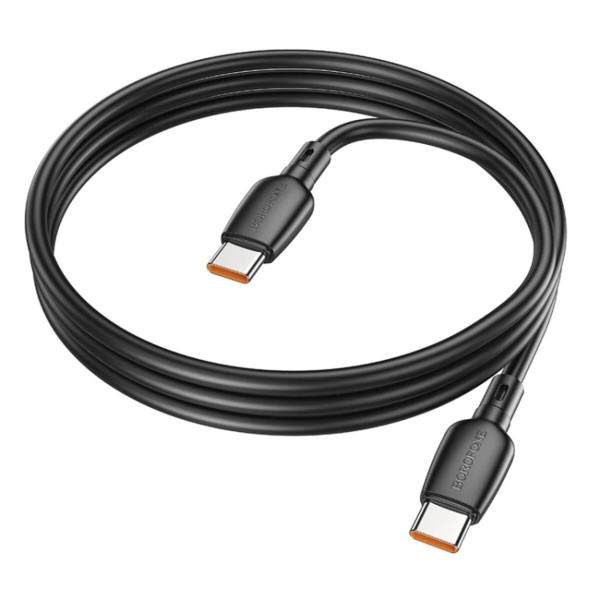 Кабель BOROFONE BX93 Super power 100W fast charging data cable Type-C to Type-C Чорний