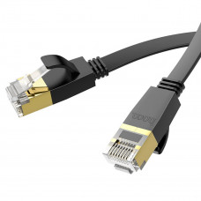 Кабель HOCO US07 General pure copper flat network cable(L=1M) Чорний