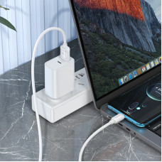 Кабель HOCO X115 Surpass 100W fast charging data cable Type-C White (6942007651981)