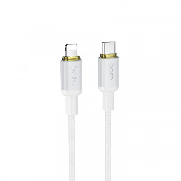 Кабель HOCO X128 Benefit PD30W charging data cable iP White (6942007681063)