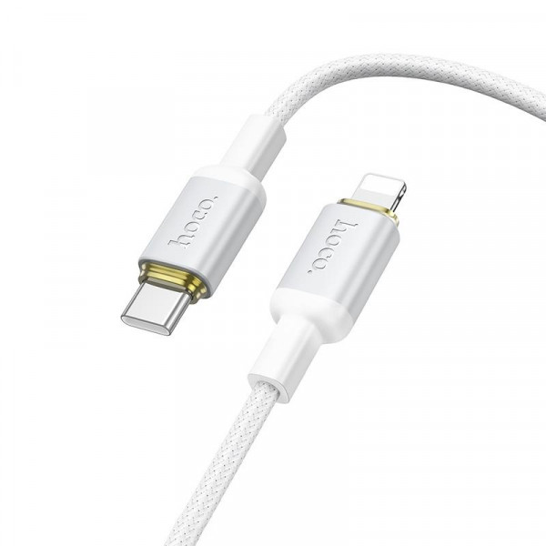 Кабель HOCO X128 Benefit PD30W charging data cable iP White (6942007681063)