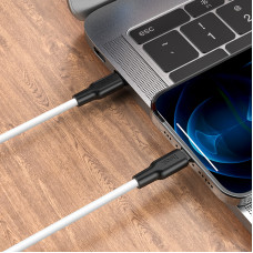 Кабель HOCO X21 Plus Type-C to iP 3A, 20W, 1m, black and white (6931474742162)