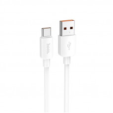 Кабель HOCO X96 Hyper 100W charging data cable Type-C White (6931474799111)