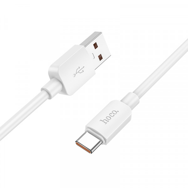 Кабель HOCO X96 Hyper 100W charging data cable Type-C White (6931474799111)