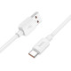 Кабель HOCO X96 Hyper 100W charging data cable Type-C White (6931474799111)