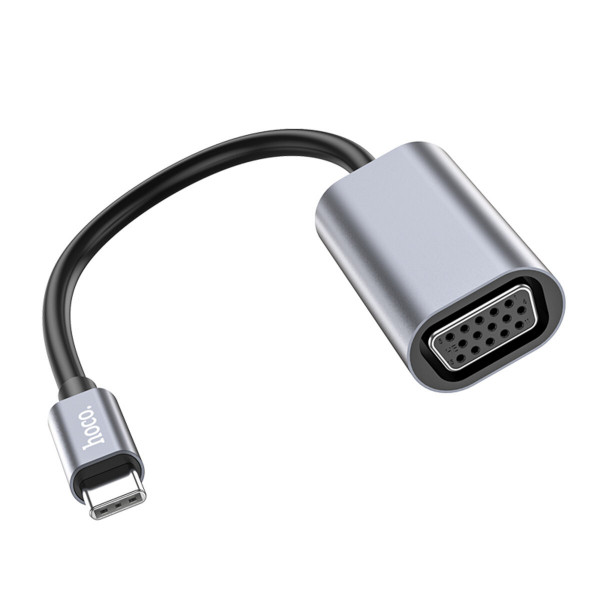 Кабель-перехiдник HOCO UA21 Origin Type-C to VGA converter Metal Gray