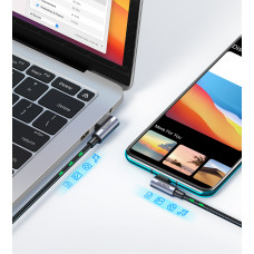 Кабель UGREEN US176 Right Angle USB-A to USB-C Cable 1m (Space Gray) (UGR-20856)
