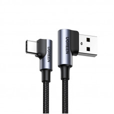 Кабель UGREEN US176 Right Angle USB-A to USB-C Cable 1m (Space Gray) (UGR-20856)