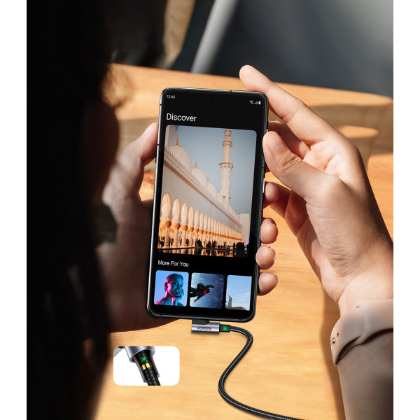 Кабель UGREEN US176 Right Angle USB-A to USB-C Cable 1m (Space Gray) (UGR-20856)