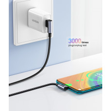 Кабель UGREEN US176 Right Angle USB-A to USB-C Cable 1m (Space Gray) (UGR-20856)