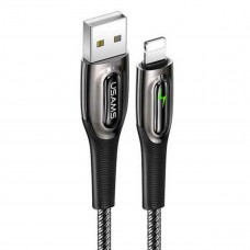 Кабель Usams US-SJ469 Lightning Smart Power-off Cable Raydan Series 1.2m Чорний