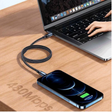 Кабель Usams US-SJ522 U71 Type-C to Lightning 20W PD Fast Charging 2m black