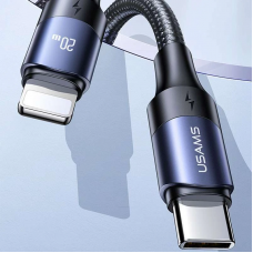 Кабель Usams US-SJ522 U71 Type-C to Lightning 20W PD Fast Charging 2m black