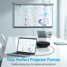 Кабель Vention Cotton Braided USB-C to HDMI Cable 1.5M Black Aluminum Alloy Type