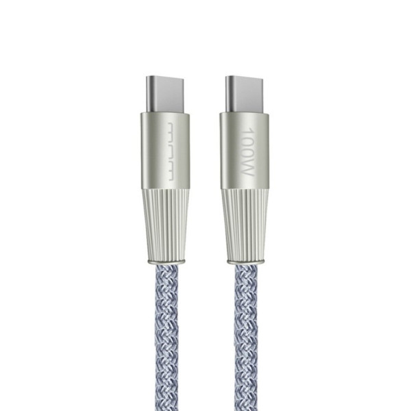 Кабель WUW-X201 Type-C to Type-C 100W 1m grey