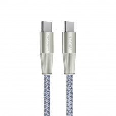Кабель WUW-X201 Type-C to Type-C 100W 1m grey