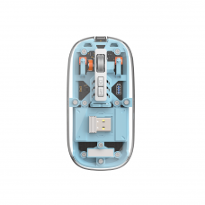 Маніпулятор миша бездротова WIWU Crystal Magnetic Wirless Mouse WM105 (Dual-bluetooth +2.4G three-mode) blue (6976195091090)