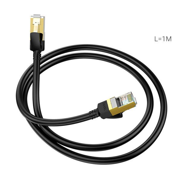 Мережевий кабель HOCO US02 Level pure copper gigabit ethernet cable(L=1M) Black