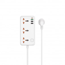 Мережевий подовжувач WIWU 30W Cube Multiple Function GaN Power Strip 1C3A+3 sockets Wi-S005 EU White (6977703654196)
