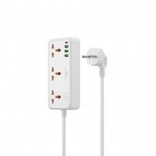 Мережевий подовжувач WIWU 30W Cube Multiple Function GaN Power Strip 1C3A+3 sockets Wi-S005 EU White (6977703654196)