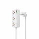 Мережевий подовжувач WIWU 30W Cube Multiple Function GaN Power Strip 1C3A+3 sockets Wi-S005 EU White (6977703654196)