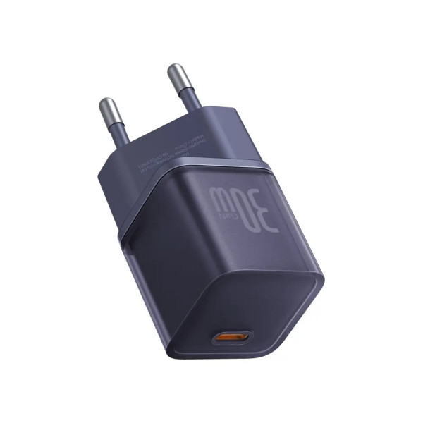 Мережевий зарядний пристрій Baseus GaN5 Fast Charger(mini) 1C 30W EU Purple