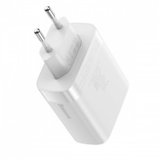 Мережевий зарядний пристрій Baseus Mirror Lake Digital Display 4USB Travel Charger 30W (EU) Білий
