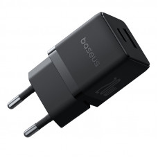 Мережевий зарядний пристрій Baseus Palm Fast Charger C+U 20W EU Cluster Black (with Baseus Mini White Cable USB-C to USB-C 60W (20V/3A) 1m Cluster Bla (P10111608113-01)