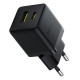 Мережевий зарядний пристрій Baseus Palm Fast Charger C+U 20W EU Cluster Black (with Baseus Mini White Cable USB-C to USB-C 60W (20V/3A) 1m Cluster Bla (P10111608113-01)