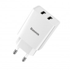 Мережевий зарядний пристрій Baseus Speed Mini Dual U Charger 10.5W Білий
