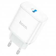 Мережевий зарядний пристрій HOCO C104A Stage single port PD20W charger Білий