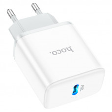 Мережевий зарядний пристрій HOCO C104A Stage single port PD20W charger Білий