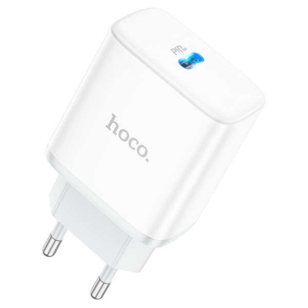 Мережевий зарядний пристрій HOCO C104A Stage single port PD20W charger Білий